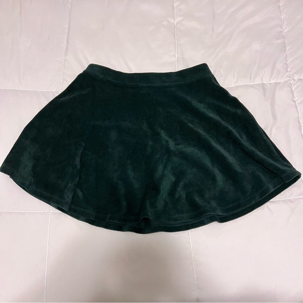 Green Velvet Skater Circle Skirt